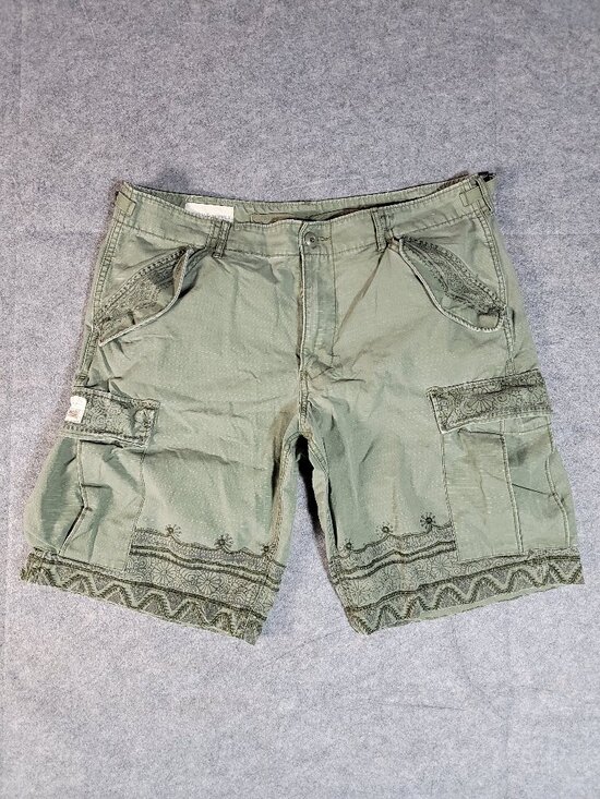 Denim & Supply Ralph Lauren Other - Y2K-style Denim & Supply Ralph Lauren WoodblockGraphic Cargo Shorts Mens Size36